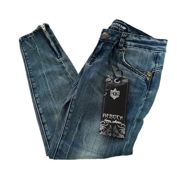 Rerock Skinny Crop Jeans NEW - Picture 1 of 6